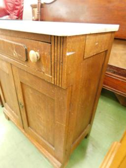 Marble Top 1 Drawer 2 Door Stand