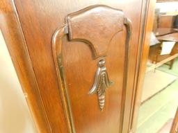 Walnut Claw Foot China Cabinet