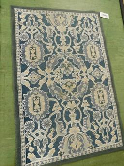 Pair of Blue - White - Gray Door Rugs - One Money