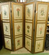 4 Panel Screen - Botanical Theme