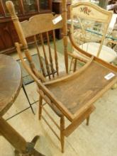 Cane Bottom Oak Highchair