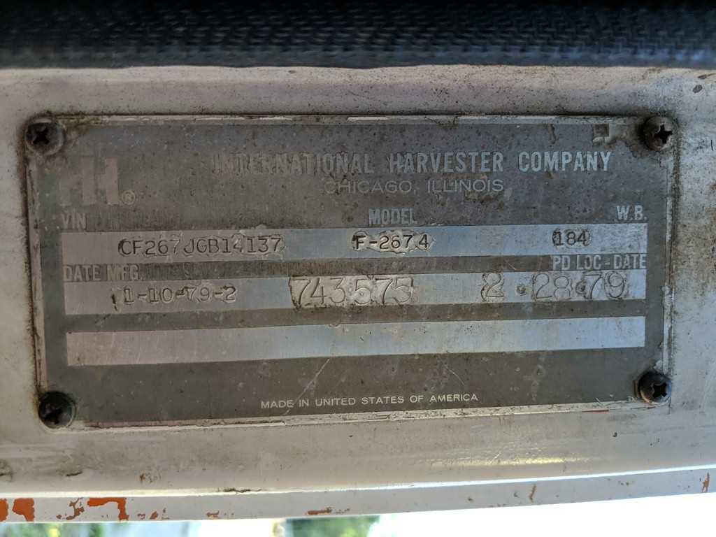 1979 International F2674 Winch Truck