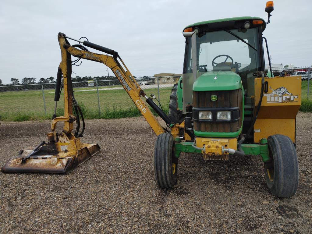 John Deere 6430 Tractor W/Side Boom Mower