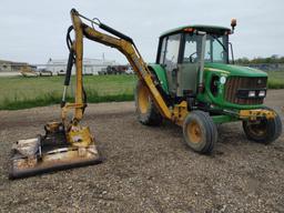 John Deere 6430 Tractor W/Side Boom Mower