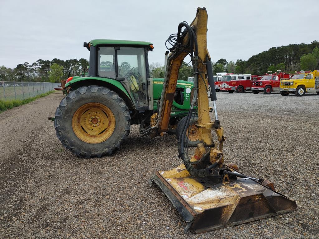 John Deere 6430 Tractor W/Side Boom Mower