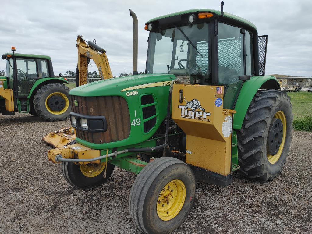 John Deere 6430 Tractor W/Side Boom Mower