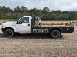 2002 Ford F-550 Flatbed With Crane