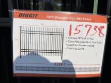 Diggit 10 ft. Wrought Iron Site Fence
