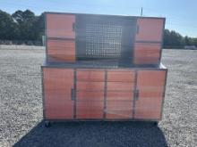 Unused 20 Compartment Toolbox with Tool Rack