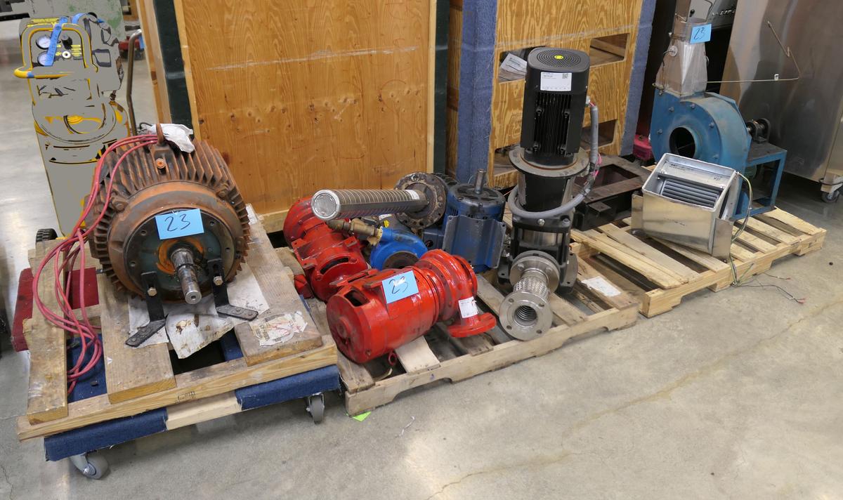 Industrial Pumps & Motors, 3 Pallets