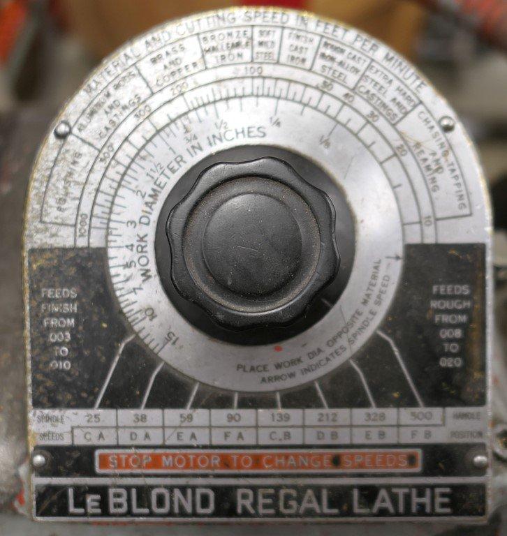 Lathe: LeBlond Regal, E.A Kinsey Co