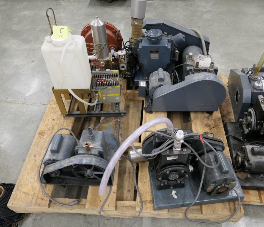 Pumps, Vacuum Pumps & Motors, Items on 5 Pallets & 2 Dollies