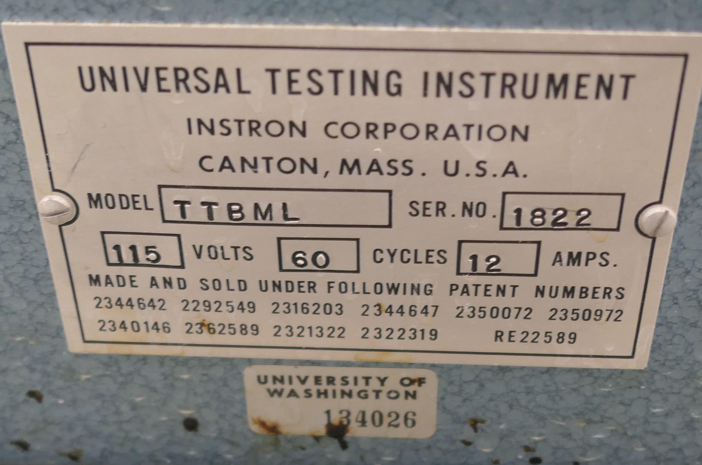 Instrument Tester: Instron 1822