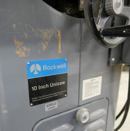 Table Saw: Rockwell 10 Inch Unisaw