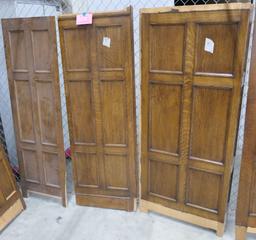 LOT 10: Antique Oak Wall Paneling: 3 pieces (2 flat, 1 w/ corner).