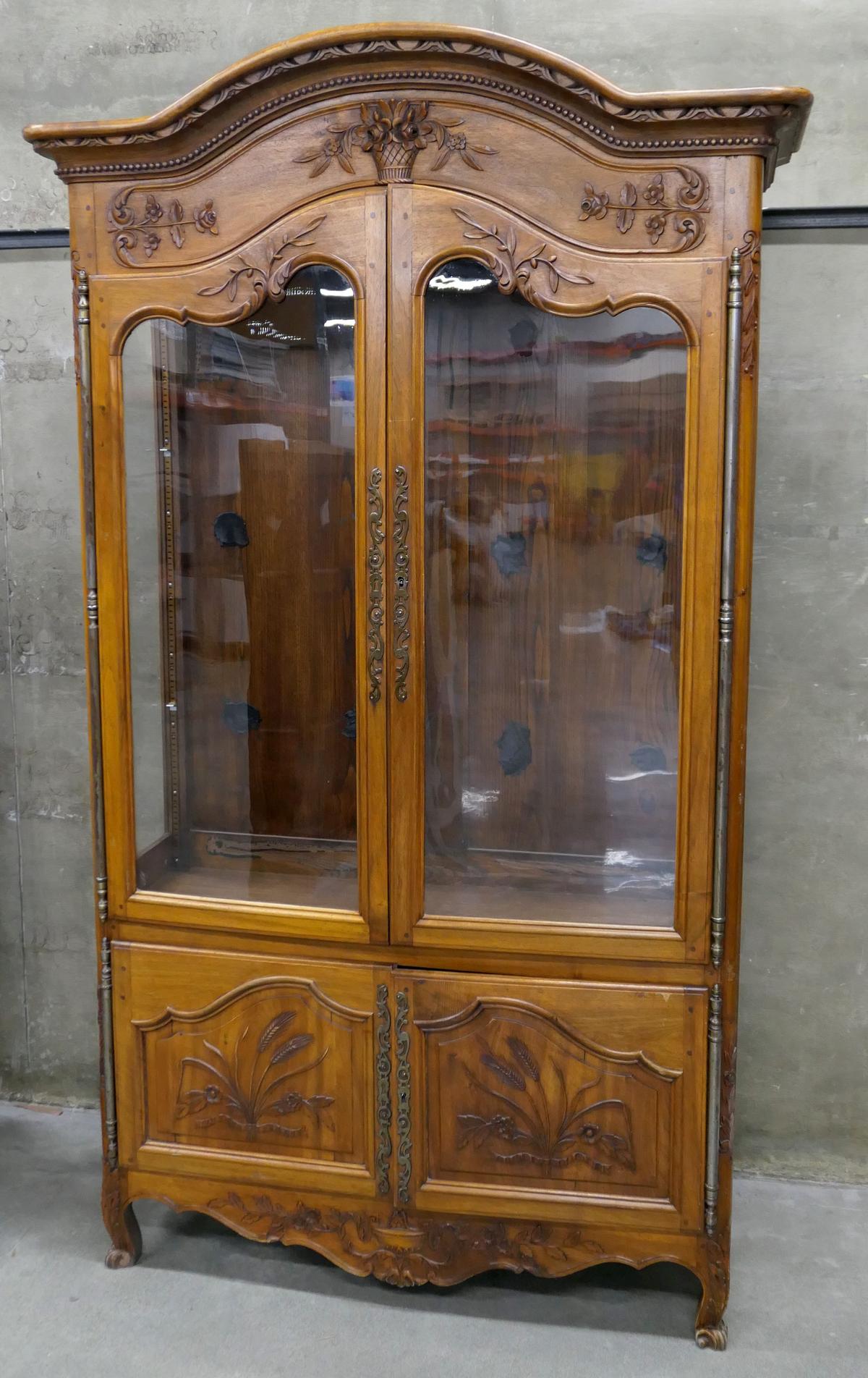 LOT 6: Illuminated Antique Wooden Cabinet