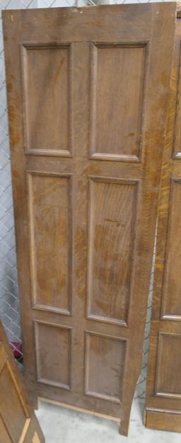 LOT 10: Antique Oak Wall Paneling: 3 pieces (2 flat, 1 w/ corner).