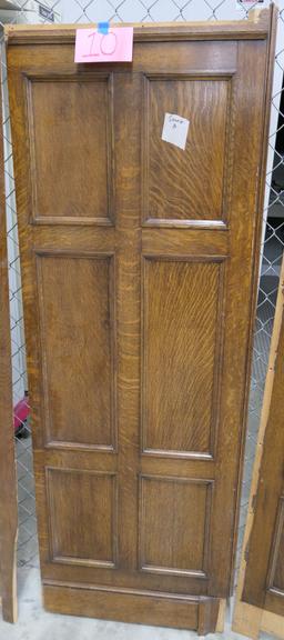 LOT 10: Antique Oak Wall Paneling: 3 pieces (2 flat, 1 w/ corner).