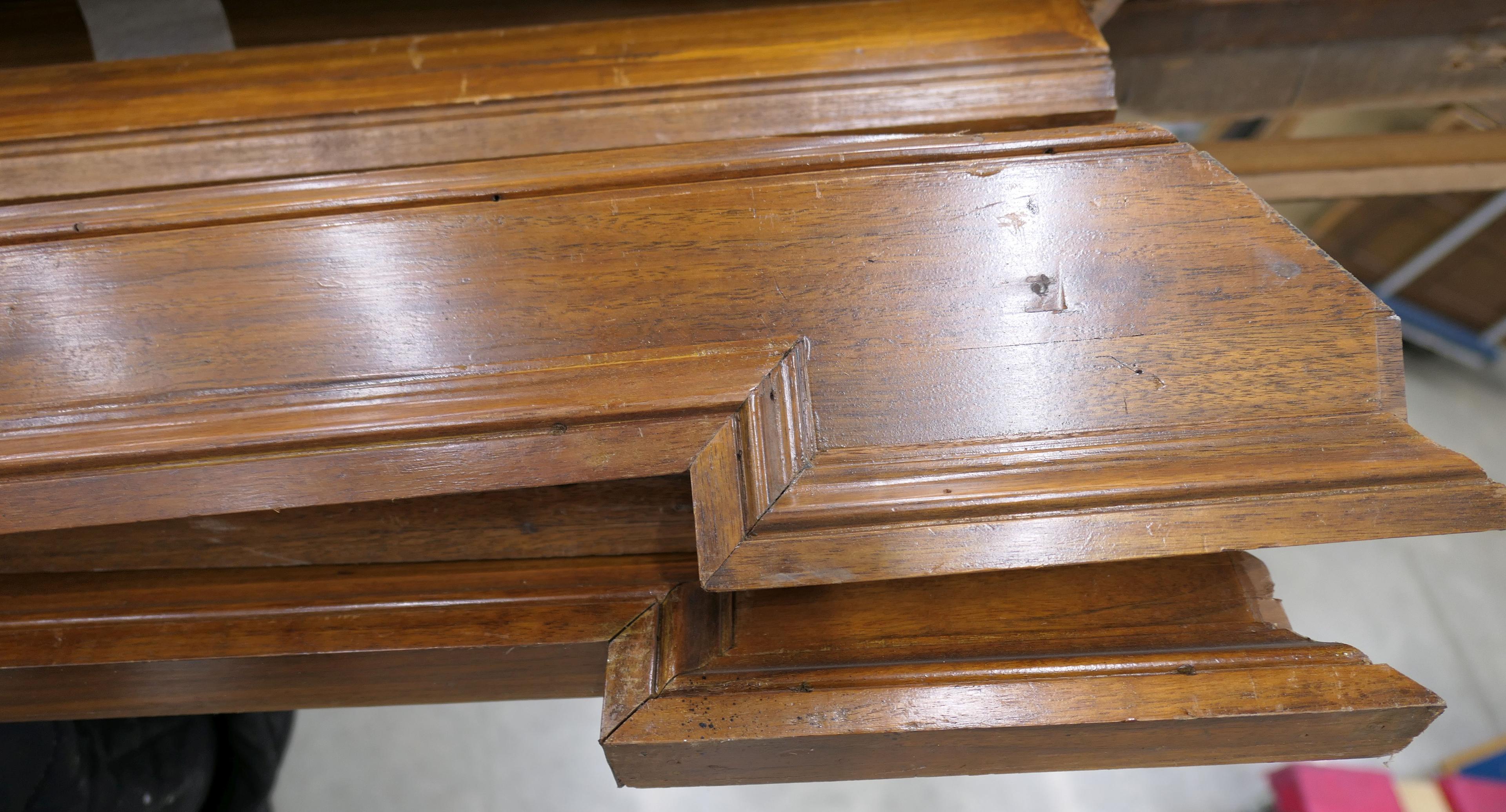 LOT 17: Antique Wooden Wall Molding/ Edging Slats