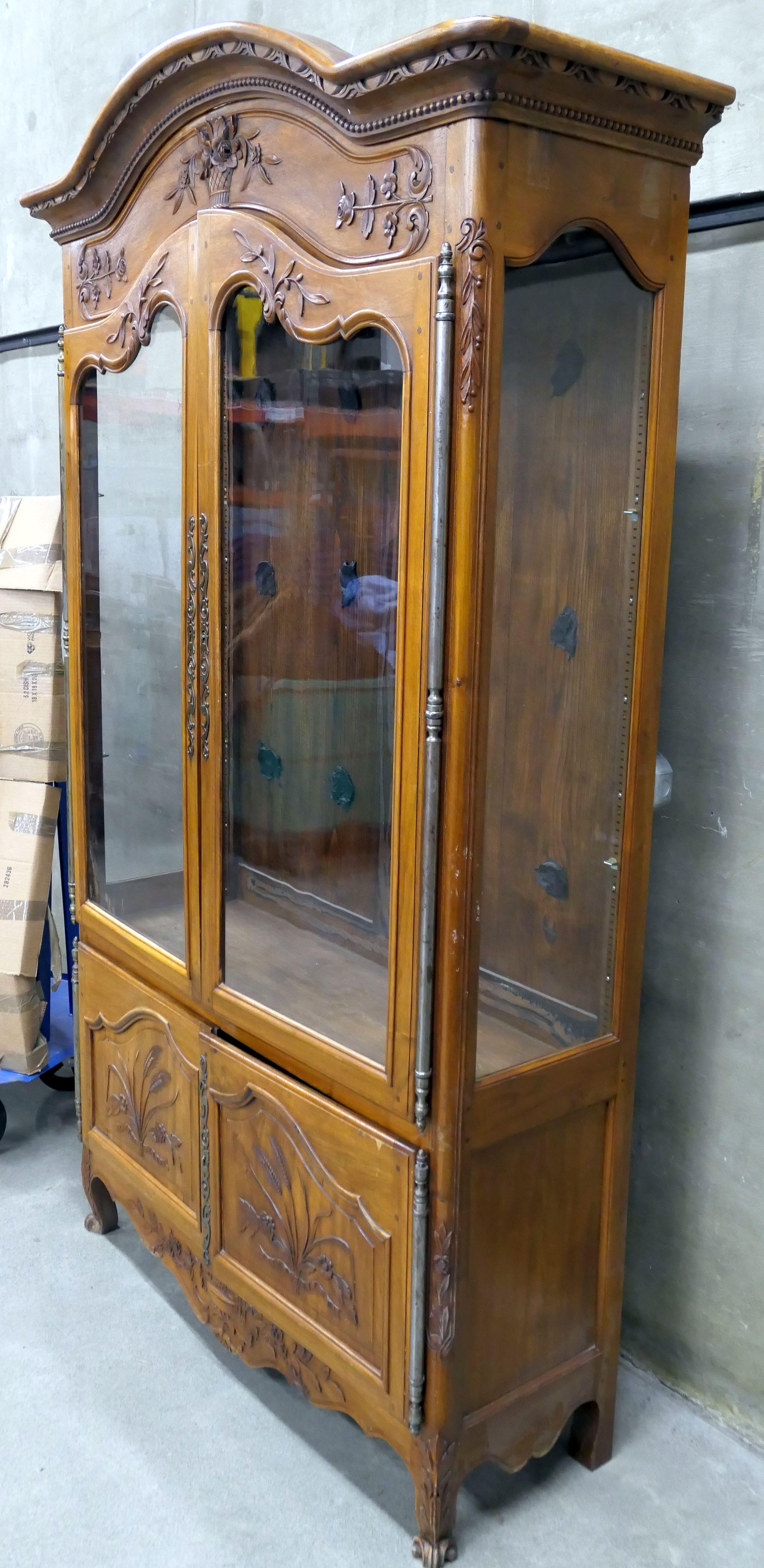 LOT 6: Illuminated Antique Wooden Cabinet