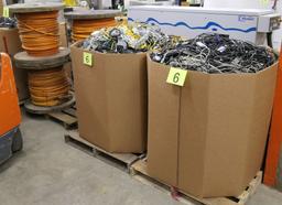 Misc. Cords & Cables: 2 Gaylords and 1 Pallet of Spools, Approx. 2,000 lbs.