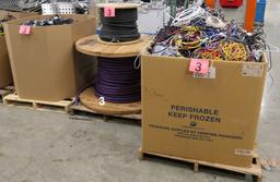 Misc. Cords & Cables: 2 Gaylords and 1 Pallet of Spools
