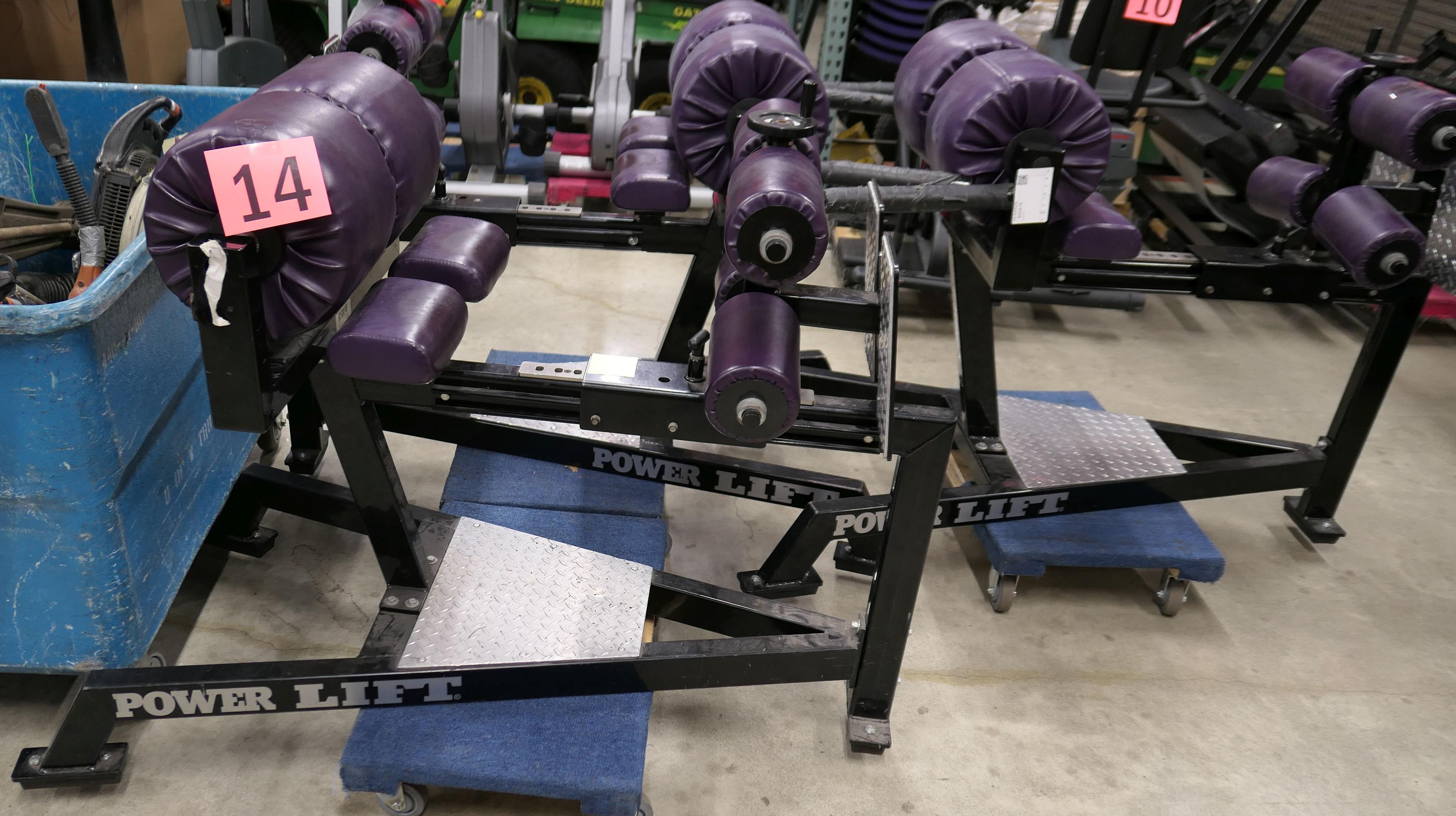 Exercise Equipment: Power Lift GHB, 3 Items on Dollies