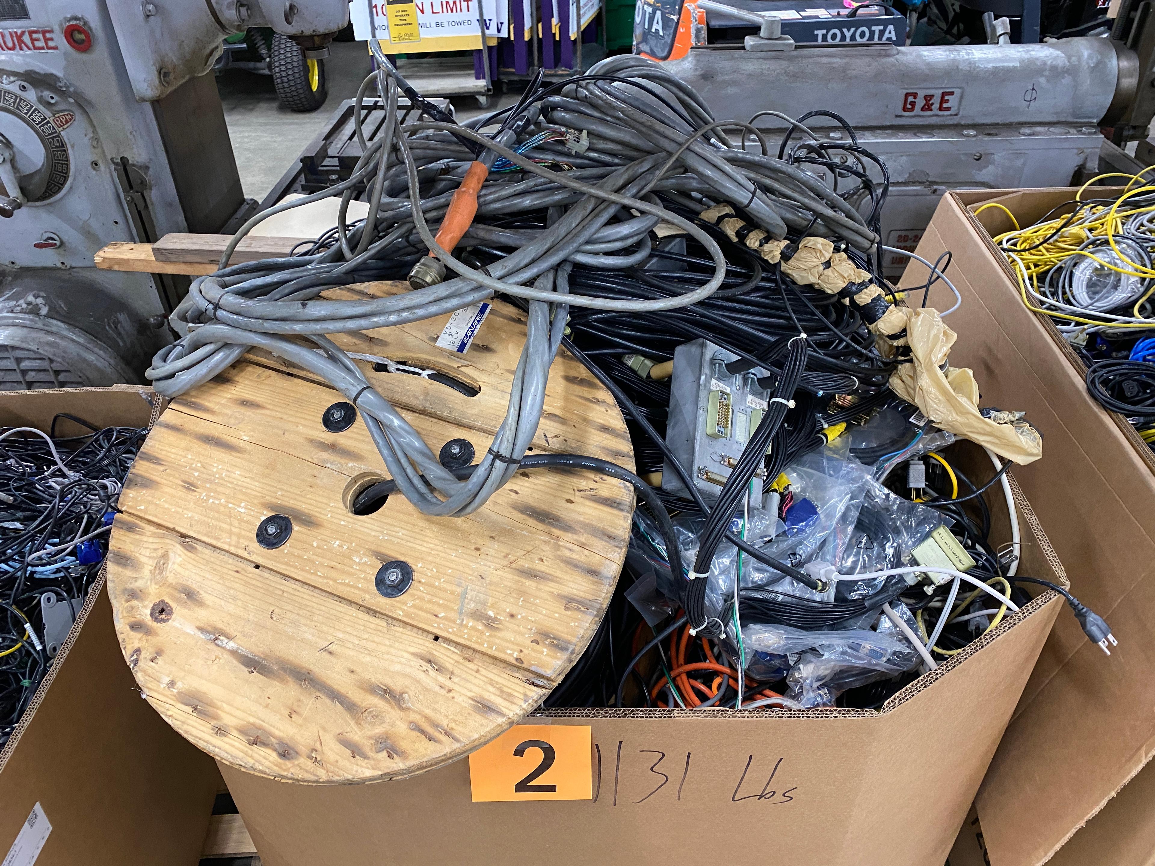 Misc. Cords & Cables: 2 Gaylords, Approx. 2200 Lbs. Gross Wt.