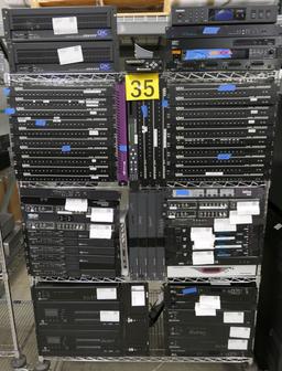 Misc. Audio/Visual Equipment: Items on Cart and 2 Rack Units on Wheels.