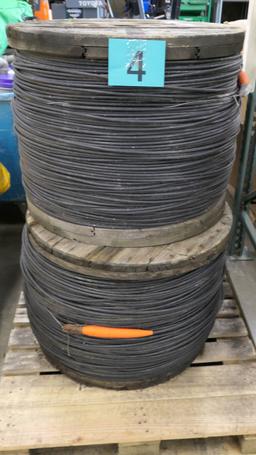 Mooring Cable: Jacketed Spools (8), Bare Spool (1), Items on 4 Pallets