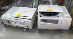 Centrifuges Group 1: Beckman Allegra X-12R & Sorvall RT7. 2 Items on Dollies.