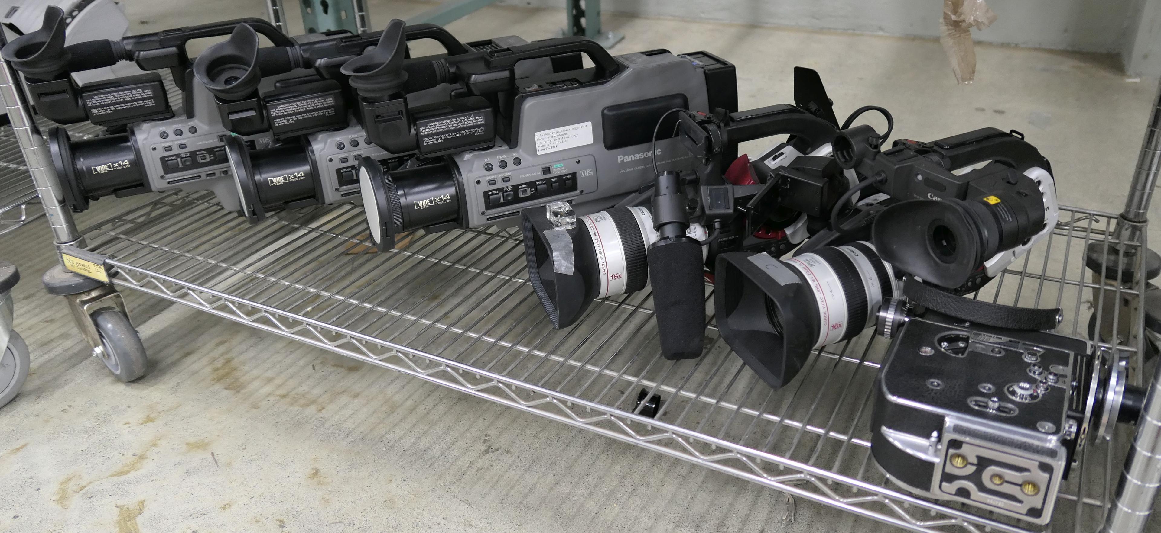 Photography and Video Equipment: Panasonic, Canon, Olympus, & Other, Items on Cart