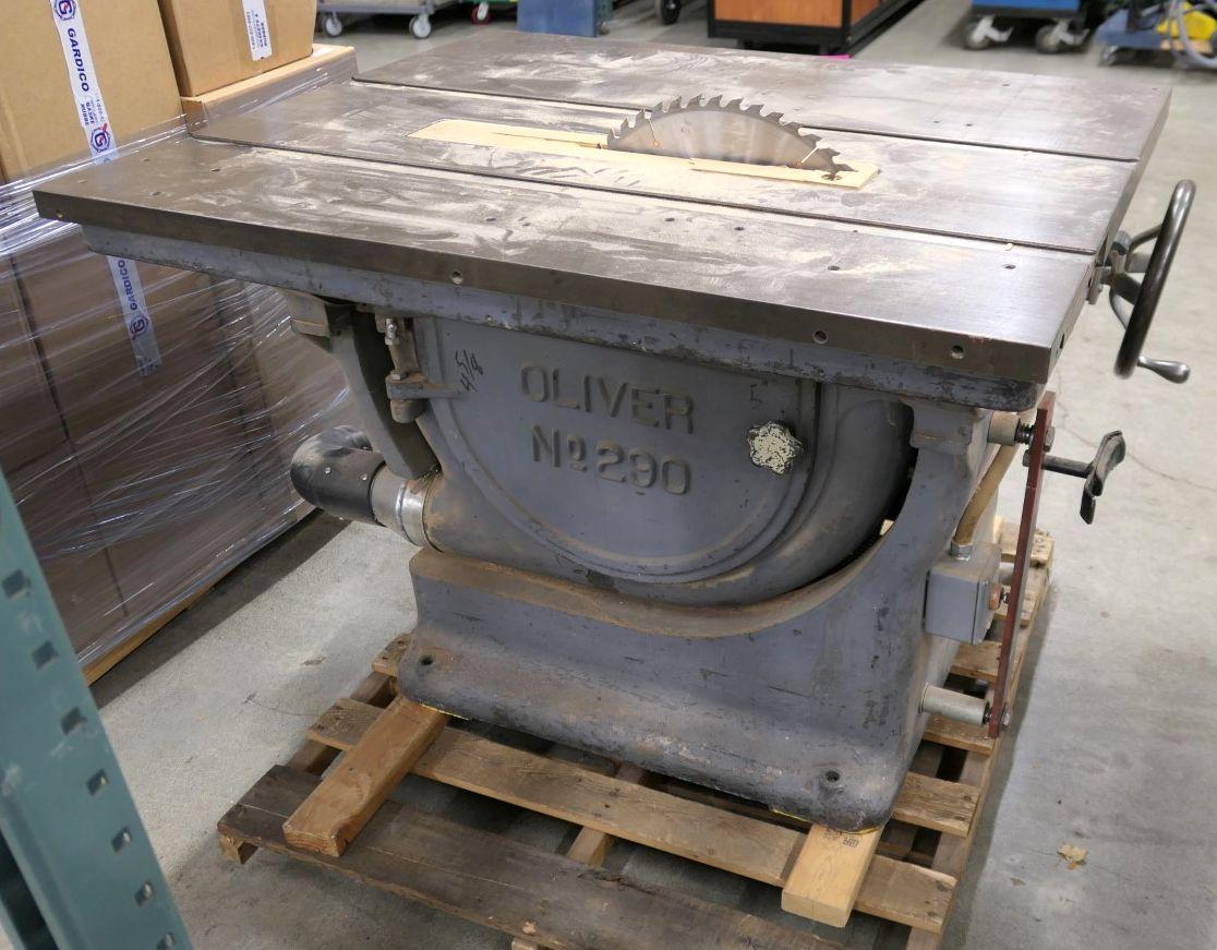Table Saw: Oliver Machinery 290, Item on Pallet