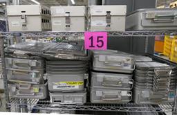 Medical Autoclave Trays, Items on Cart