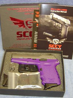 SCCY CPX2 9MM PISTOL TTPU SILVER OVER PURPLE