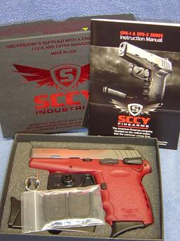 SCCY CPX1 9MM PISTOL TTCR SILVER OVER CRIMSON