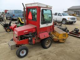 Grounds Master 72 lawn mower, W/ Broom and Cozy heated cab, Hydrosta trans, 4 cyl. Gas