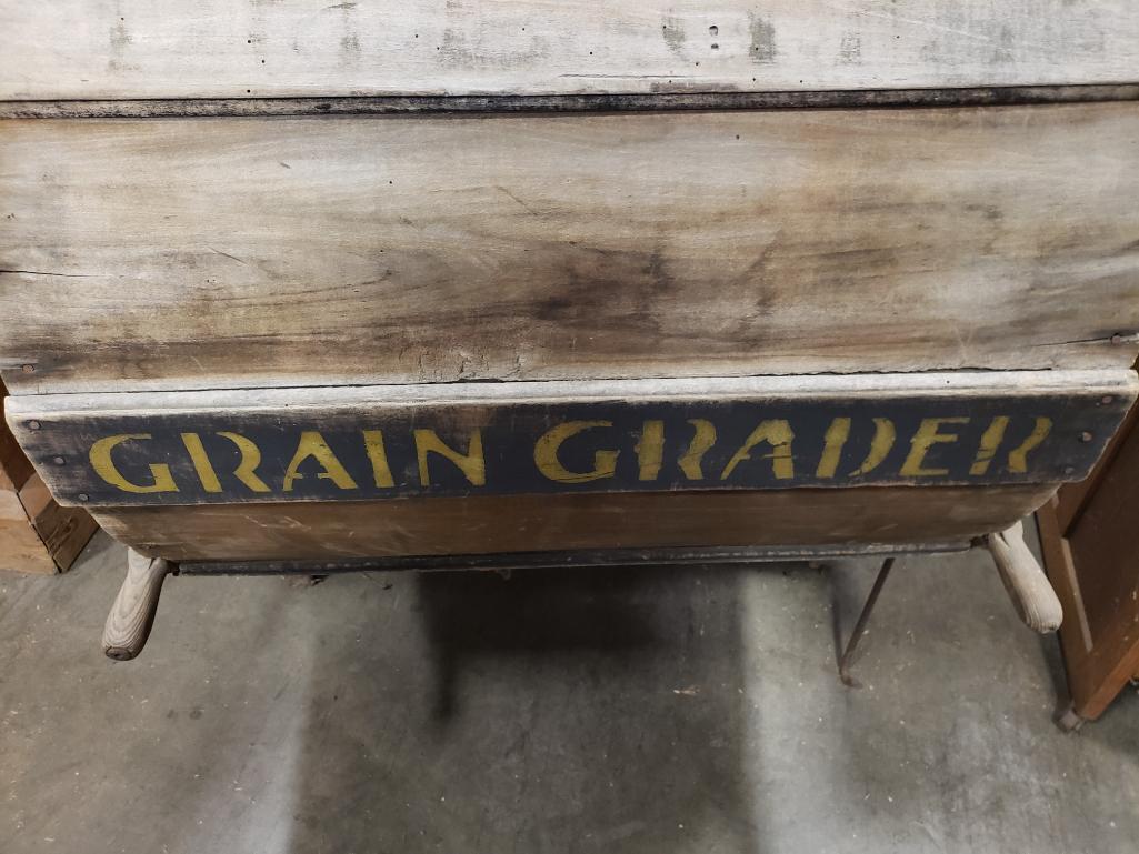Antique wooden Grain Grader.
