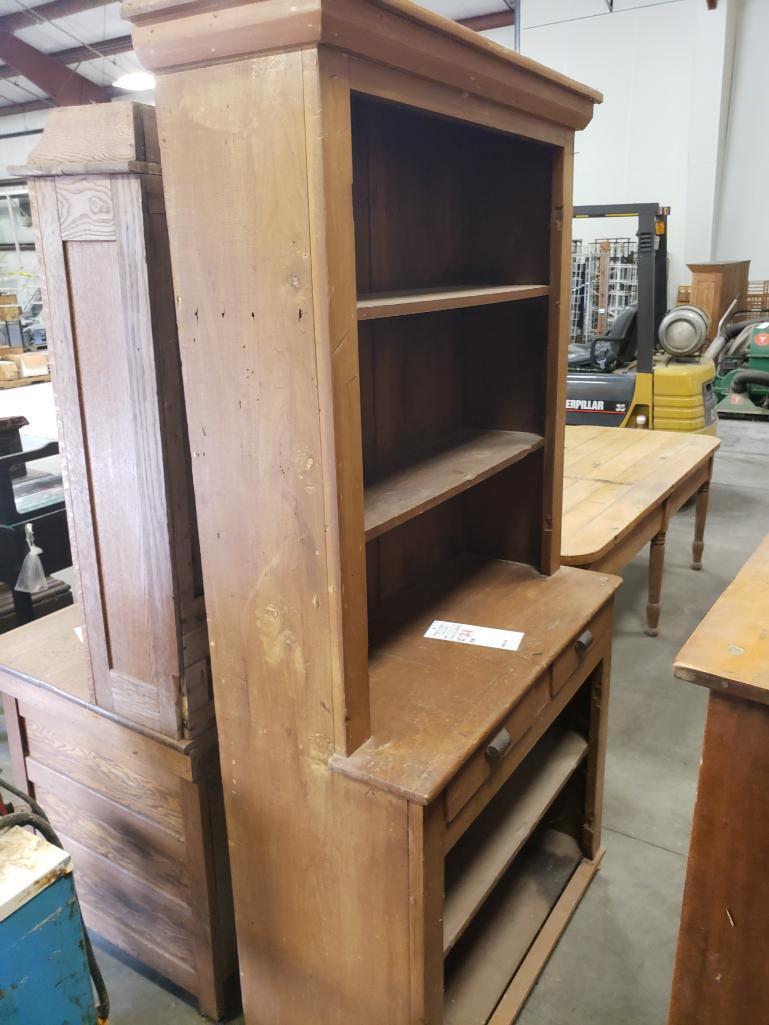 Wooden kitchen cupboard bookcase cabinet.