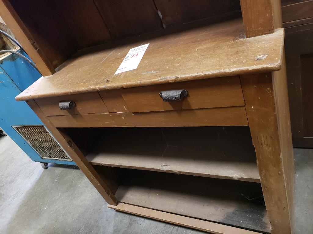 Wooden kitchen cupboard bookcase cabinet.