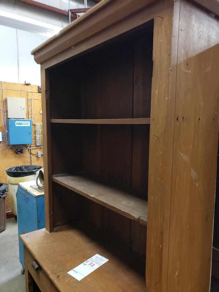 Wooden kitchen cupboard bookcase cabinet.