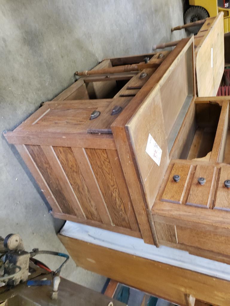 Antique oak bakers cupboard