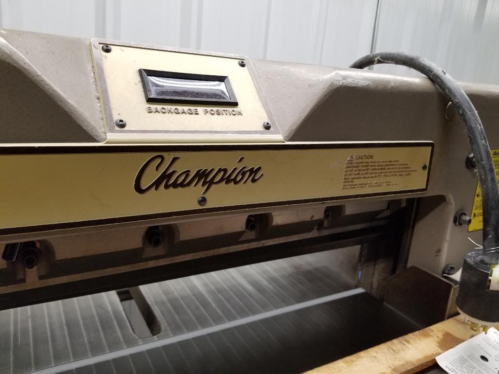 The Challenge Company paper cutter. Model MC. Size 305. Serial number 10926. Includes extra blades.