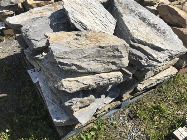 Skid of limestone stones