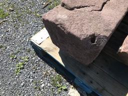 Red sandstone step