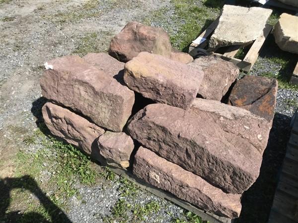 Skid of Red sandstone Corner stones