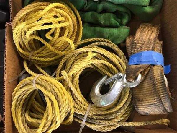 Tray Lot-Tow Straps, Rope and Polyester Lift Strap