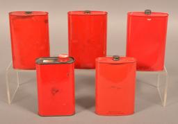 Lot of 5 Dupont Powder Tins