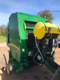 like new ?15 JD 459 Silage Special round baler, edge to edge net/twine, wide pickup, applicator,