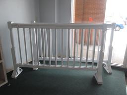 (2) Free Standing White Painted Wood Fence/Barrier